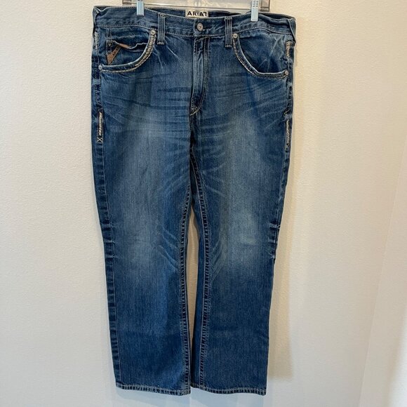 Ariat M5 Gambler Straight Fit Straight Leg Men’s 38/32 Jeans Rugged Chore Ranch - Picture 1 of 16